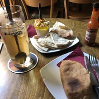 Houmous et Empanada  at Le Phare Cafe in Geneva