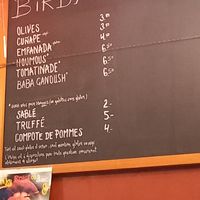 The menu at Le Phare Cafe in Geneva