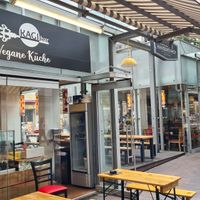 The two places side by side. Veg section on left. at Kagi Bar in Bremen