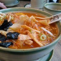 Kimchi Ramen without Egg (yummy!) at Kagi Bar in Bremen