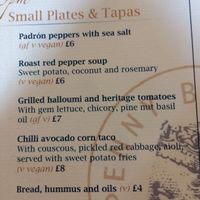 Menu at Penny Blue  in Carlisle