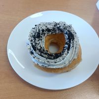 vegan cookies and creme doughnut at The Oakleigh Doughnut Co in Oakleigh