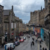 View from the terrace at Scott's Kitchen in Edinburgh