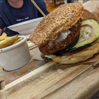 Asked for the grilled potatoes instead of the usual chips and they were really good! at Baskian in Bilbao