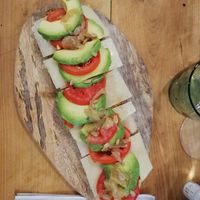 Pa amb oli with avocado, caramel onion, seeds, tomato and chees (you can choose if you wat chees or not) best option! at Divi in Mallorca