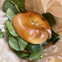 Vegan cram cheese with cucumber and greens (not in menu but they flexed) at Atticus Coffee and Teahouse in Park City