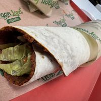 Warm cig köfte wrap   at Veganland in Neuss