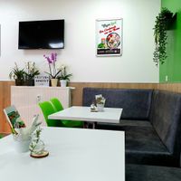 Indoor seating at Veganland in Neuss