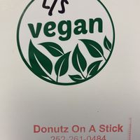 From the box lid at Donutz on a Stick and Ice Cream in Duck