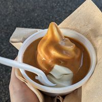 Vegan vanilla with peanut butter at Betty Ann's Dairy Freeze in Buzzards Bay
