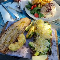 Avacado toast option at Surf House in Barcelona