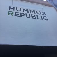 Sign at Hummus Republic in Burbank
