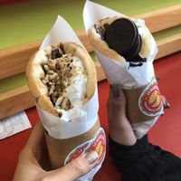 Brownie & oreo vegan waffles  at La Ruta Del Waffle in Santiago