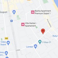 The location (red) at Ekosopot in Sopot