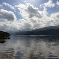View from bistro at Loch Tay Highland Lodges in Killin