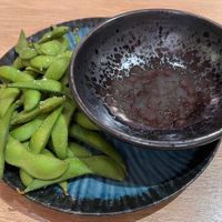 Edamame beans  at Miska Ramen Bar in Prague