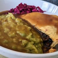 Mushroom & potato pie at Secret Garden Cafe in Clitheroe