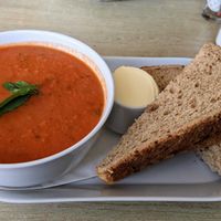 Tomato & basil soup at Secret Garden Cafe in Clitheroe