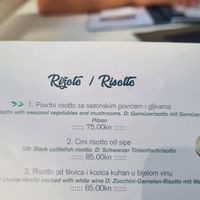 Vegan risotto menu at Oliva in Makarska