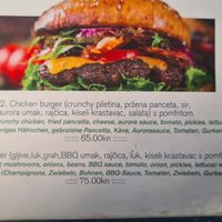 Vegan Burger menu at Oliva in Makarska