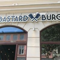 Outside  at Bastard Burgers in Karlstad