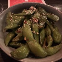 Edamame  at Pinchos in Karlstad
