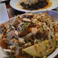 Chili crisp cabbage and apple salad at Mews in Provincetown
