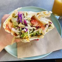 Falafel wrap at Falavela in Crete