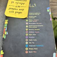 Menu  at Falavela in Crete