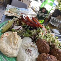 Great food in a wonderful location 🌯🥗  at Falavela in Crete