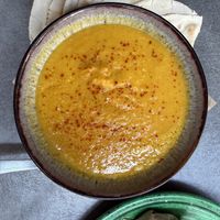 Carrot soup  at Falavela in Crete