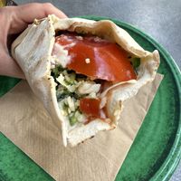Authentic falafel wrap  at Falavela in Crete