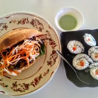 Banh mi and sushi at Loving Hut - Glendale in Glendale