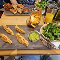 Vegan empanadas & chifles at Listo in Rouen