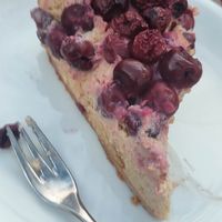 Veganer Käsekuchen (aus Sojaghurt) at Der Schafstall in Handeloh