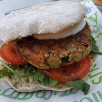 Eggplant Burger at Moniamour in Cuenca