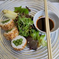 Vorspeise Spargelsushi at Bären in Langnau