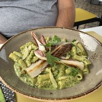 Vegan pesto with Pasta. Absolutely delicious!  at Seminar- und Wellnesshotel Stoos in Morschach