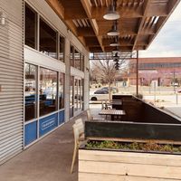 Outside seating  at Banh Mi Station in Dallas