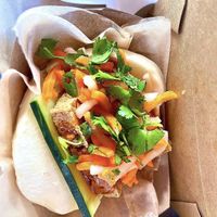 sweet & chili tofu bao bun  at Banh Mi Station in Dallas