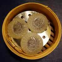 Crystal bean buns at 3G Vegetarian Restaurant in Vancouver