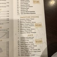 Menu  at Lotus Vegetarian in Brooklyn