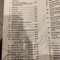 Menu  at Lotus Vegetarian in Brooklyn