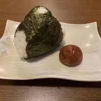 Rice ball with pickled plum at Izakaya Gen in Hida