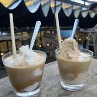 Vegan Coconut coffee and vegan peanut butter coffeee  at Phin Coffee in Hoi An