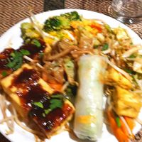 Vegan dishes from the buffet...the tofu glaced with peanutbutter is the best♡ at Bali Indonesisches in Iserlohn