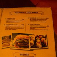 The vegan burger menu at Hellmuts in Dresden