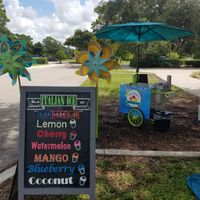 The Italian ice cart  at Uncle Louie's Italian Ice in North Port