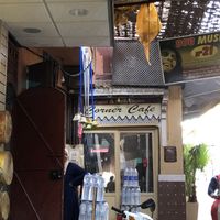 Off a main road/alley. Quieter street at Corner Cafe in Marrakech