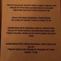 The vegetarian/vegan menu as of November 2019. at Corner Cafe in Marrakech